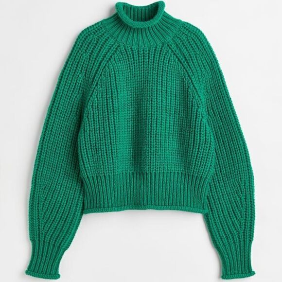 H&M Knit Oversized Sweater Green New - Picture 3 of 9